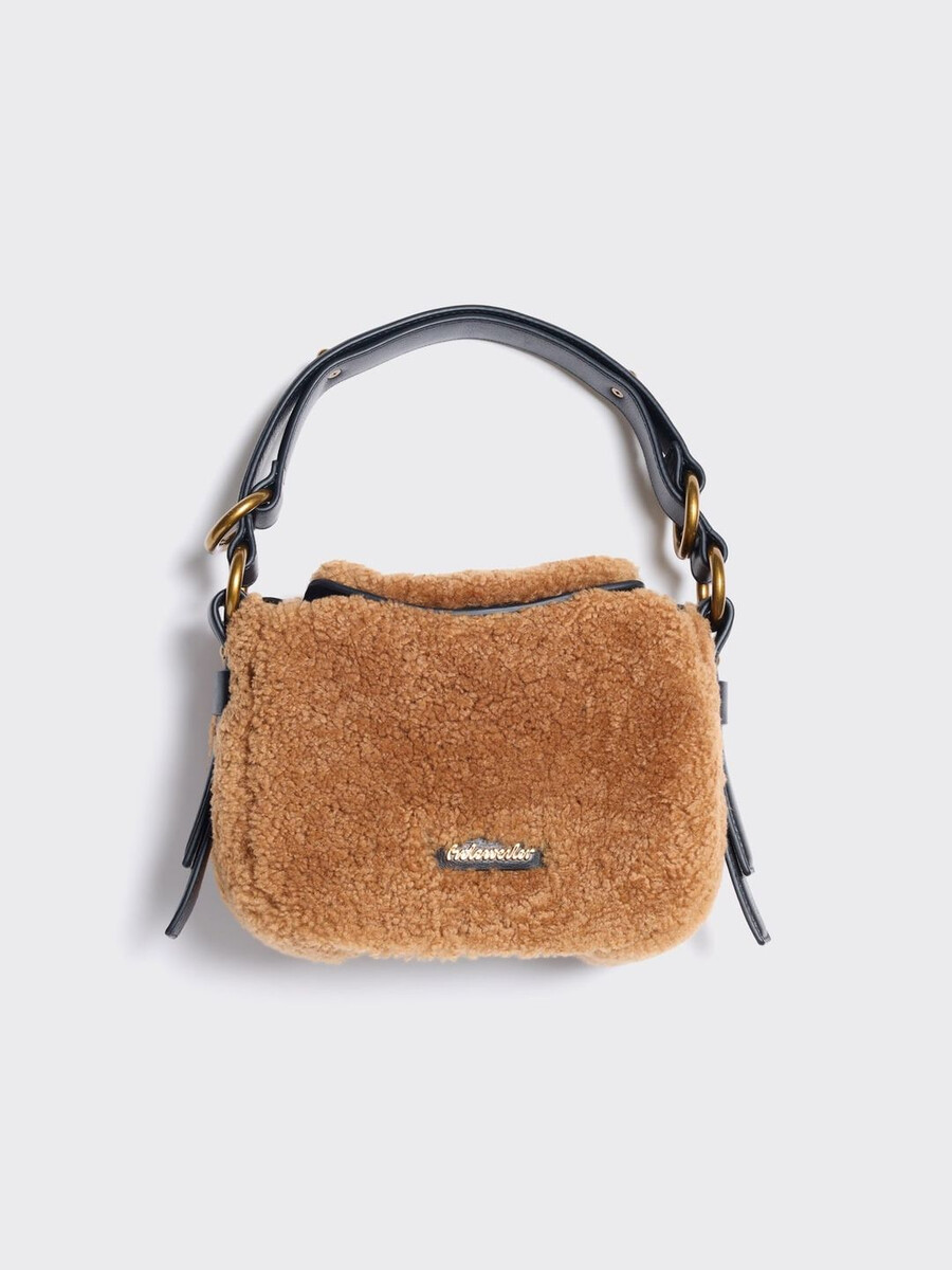 bud mini shearling-väska