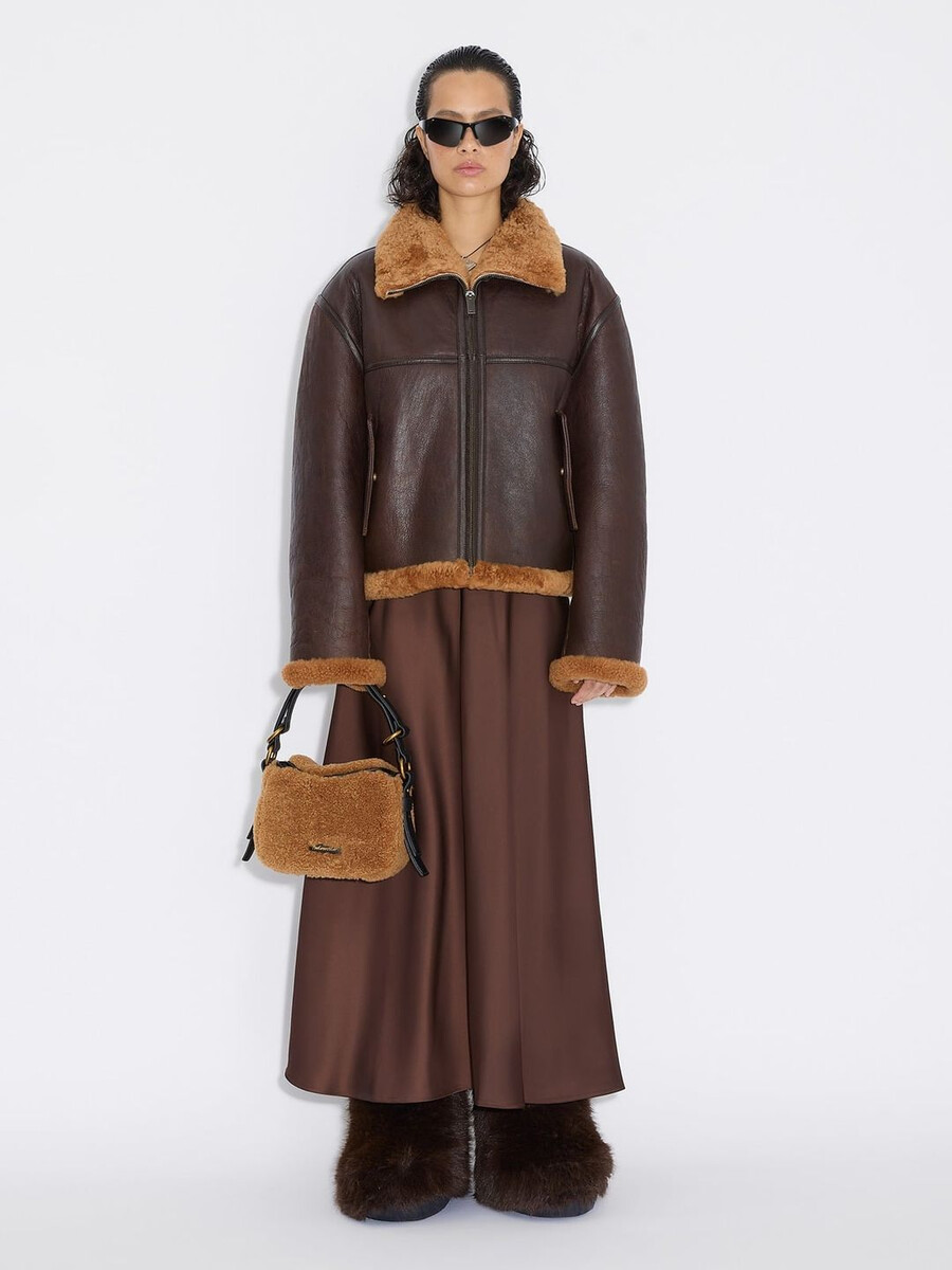 bud mini shearling-väska